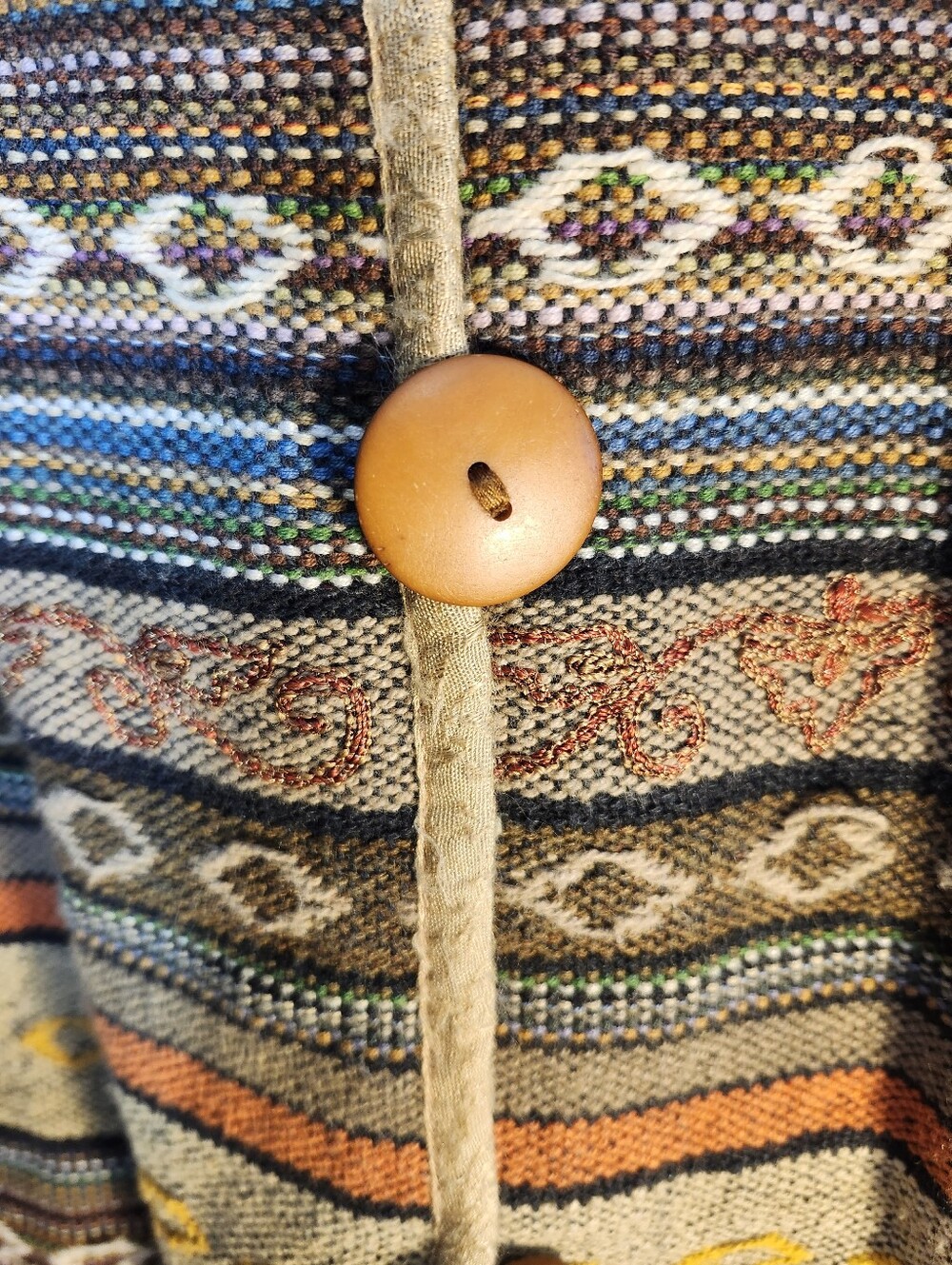 Think Positive Multicolor Striped Button-Up Jacket - Picture 6 of 8